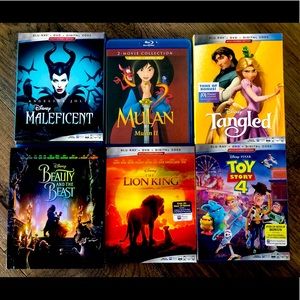 6 Disney Blu rays